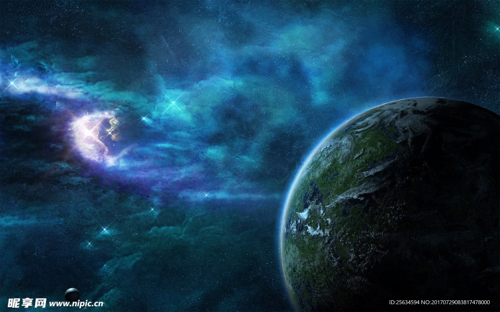 星空月亮中秋房地产背景