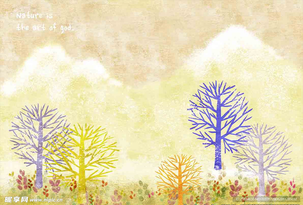植物水彩画