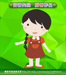 卡通儿童素材 矢量学生