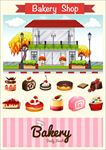 面包店和甜点插图