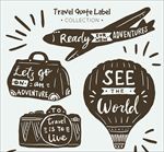 手绘复古旅游标签系列