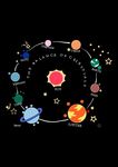 卡通太阳系矢量图下载