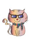 可爱卡通猫矢量图下载