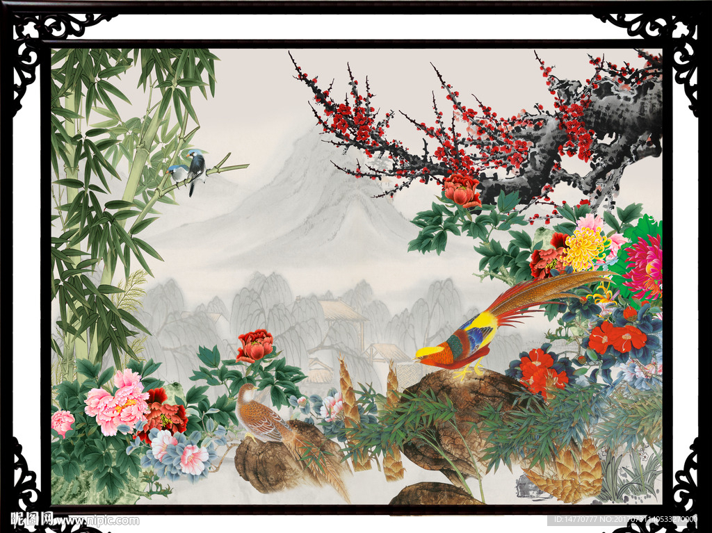国画梅花