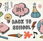 手绘科学元素插图
