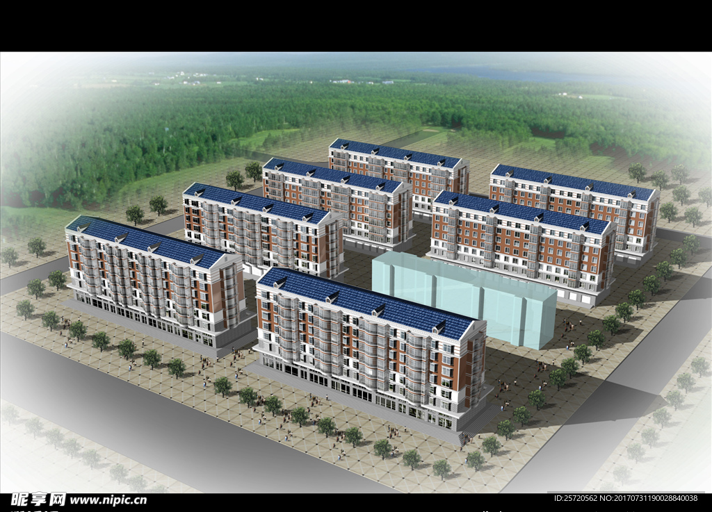 住宅楼鸟瞰图