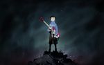 拿电子吉他的男孩