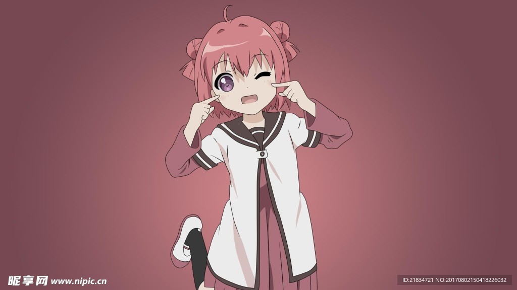 可爱红色女孩