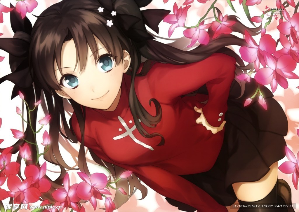 花瓣中女孩