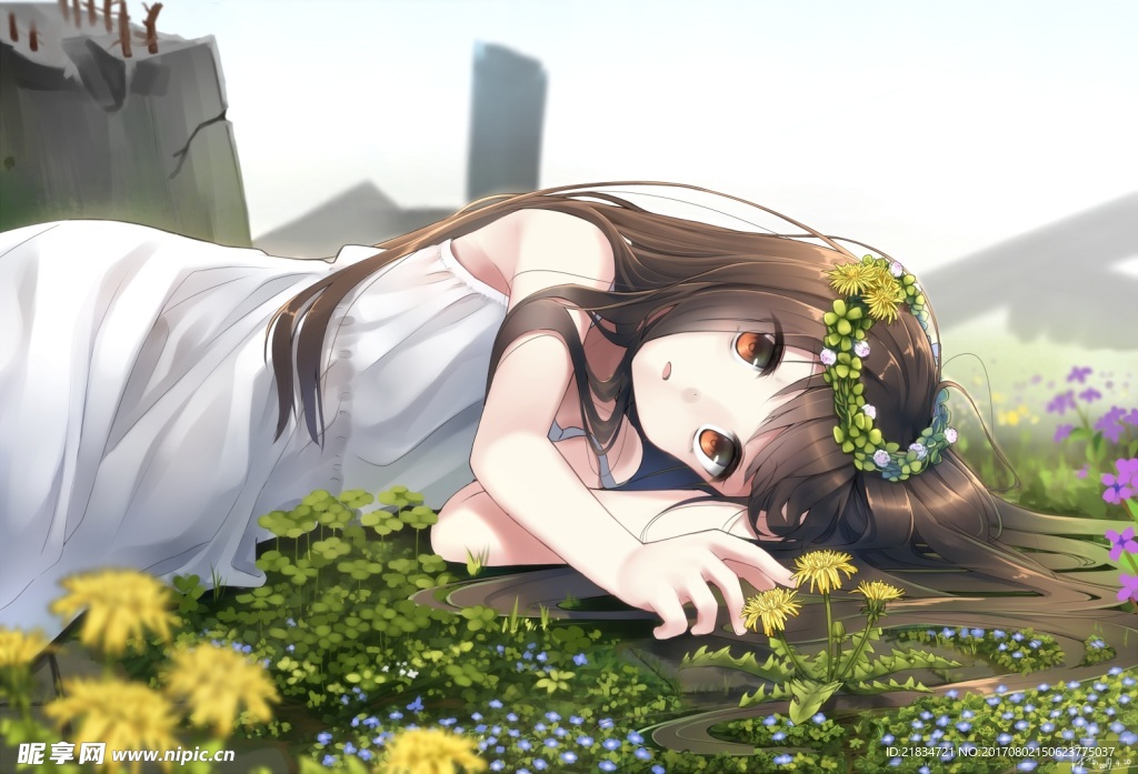 花丛女孩