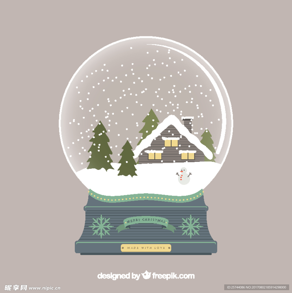 水晶球雪域房子