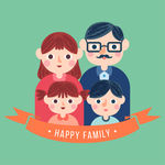 可爱的家庭插图
