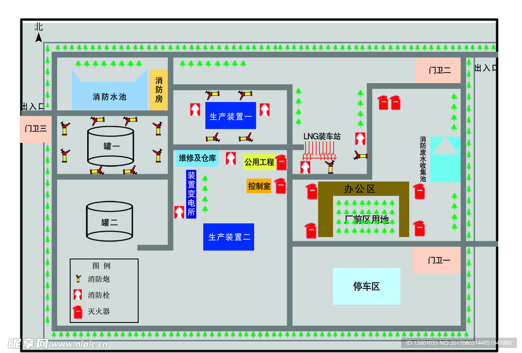 消防示意平面图