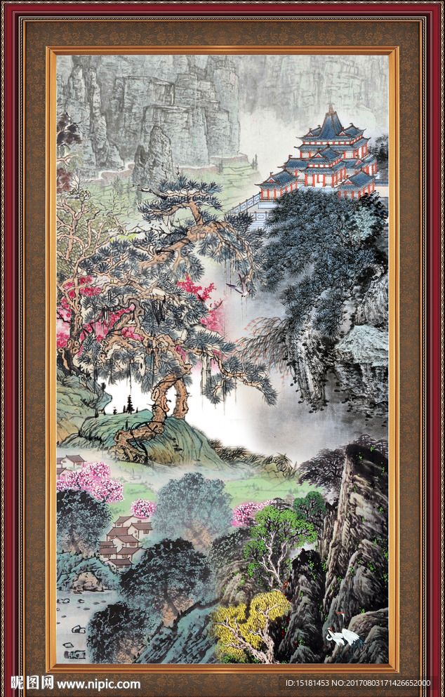 竖幅国画