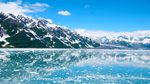 海边 雪山风景