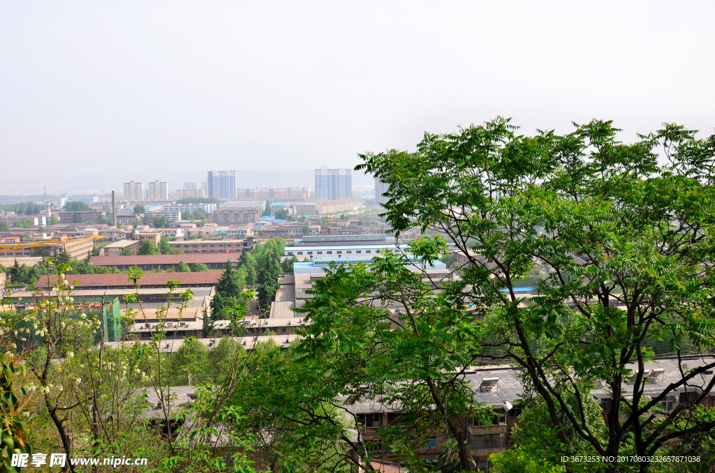 俯瞰宝鸡市旧工业园区