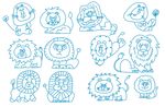 狮子简笔画