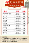 价目表