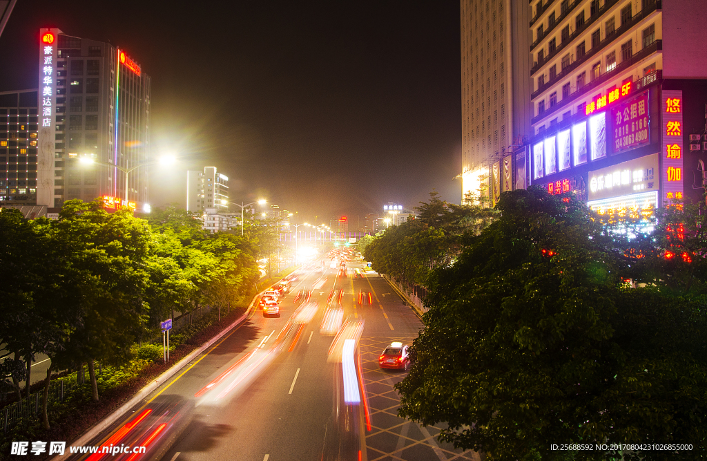 都市夜景公路