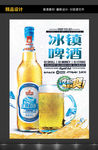 冰镇啤酒促销海报