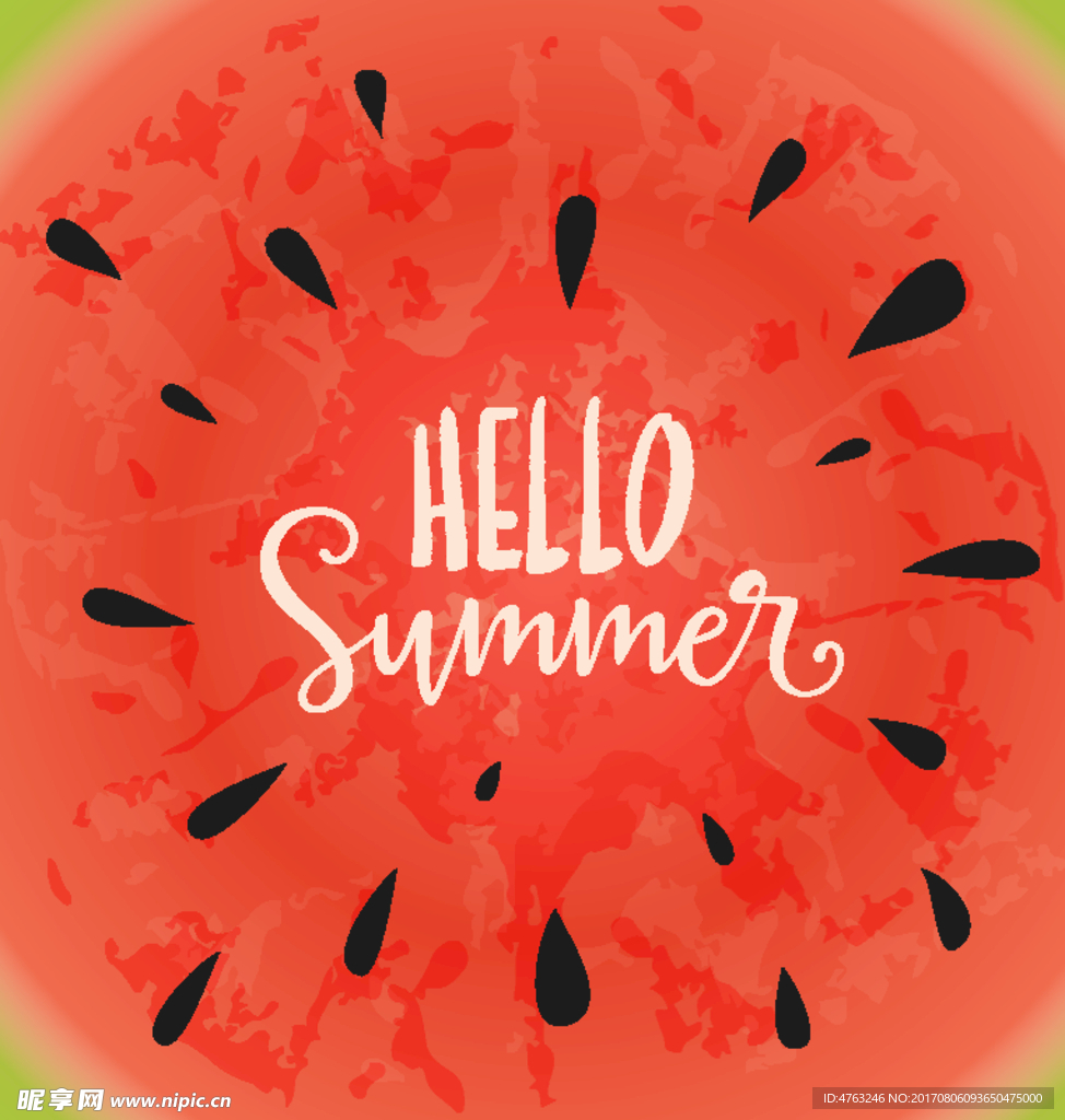 缤纷盛夏西瓜素材