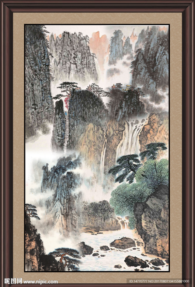 竖幅国画