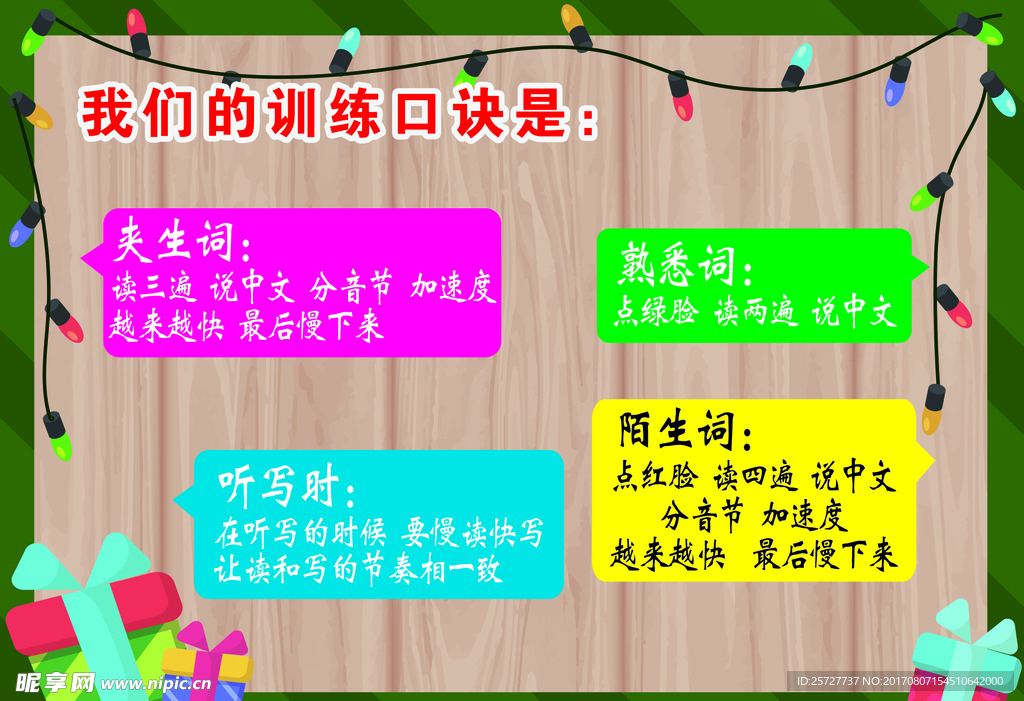 英语训练口诀