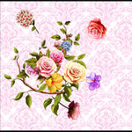 粉色欧式花卉底纹背景