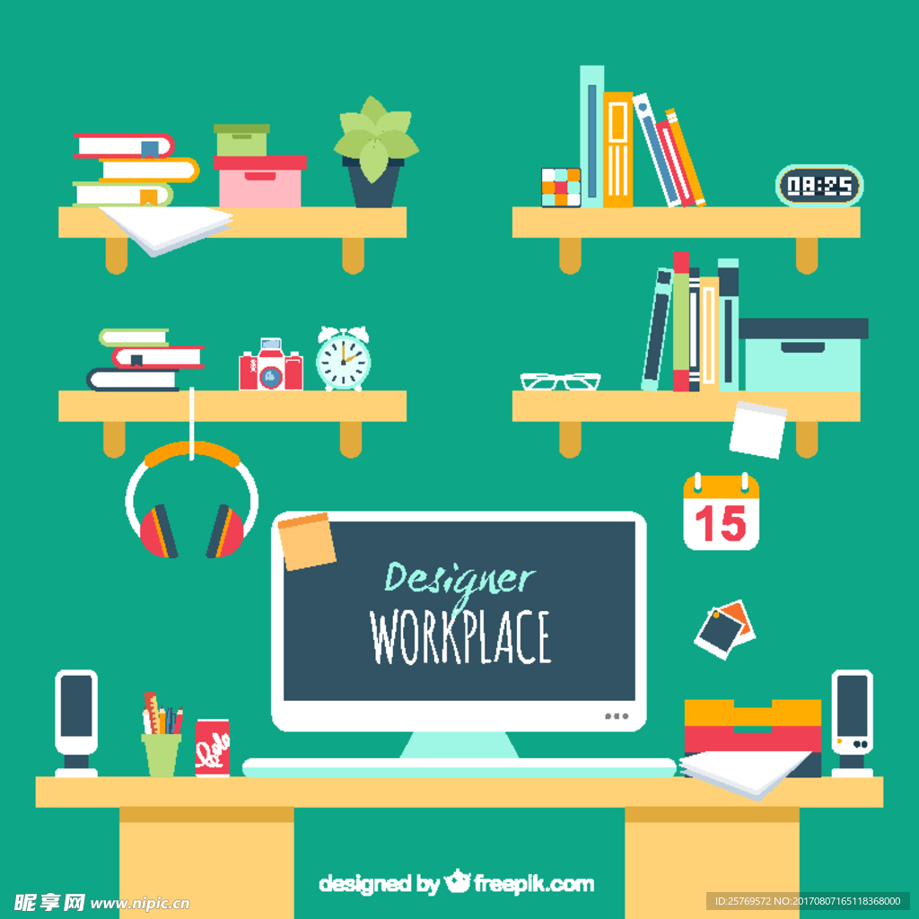手绘办公场所