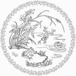荷花  矢量  鱼  青蛙
