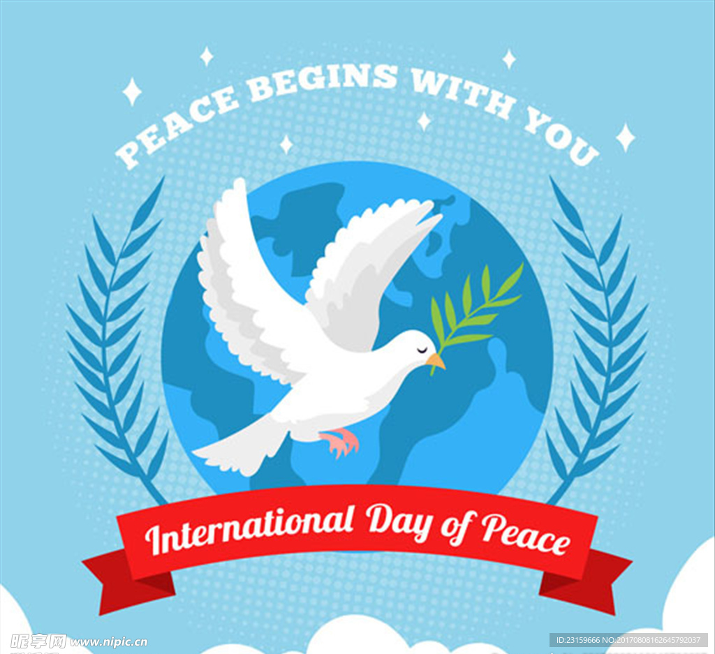 国际和平日鸽子的背景