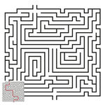 黑色线条迷宫图案和线路图