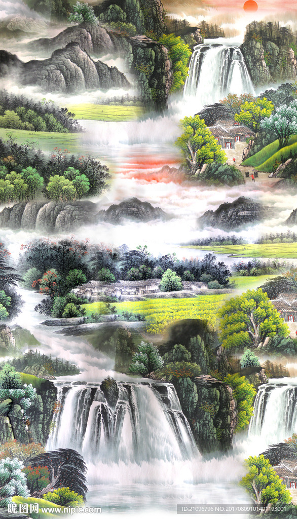 国画山水玄关