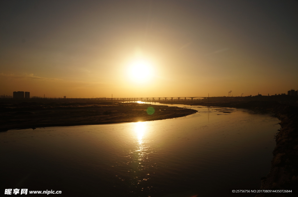 渭河夕阳
