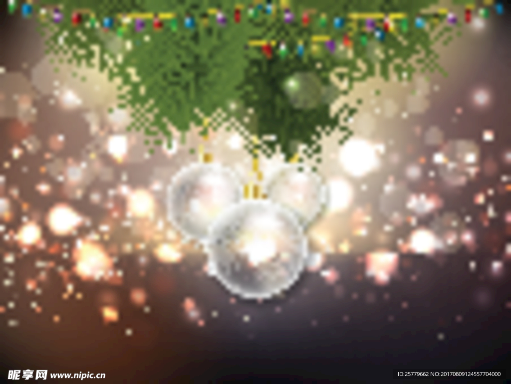 闪亮的圣诞虚化背景