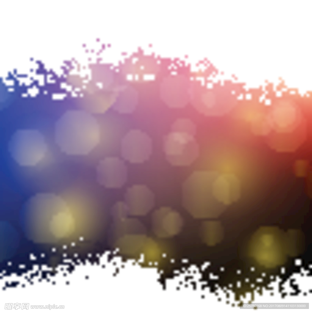 白色雪花虚化背景