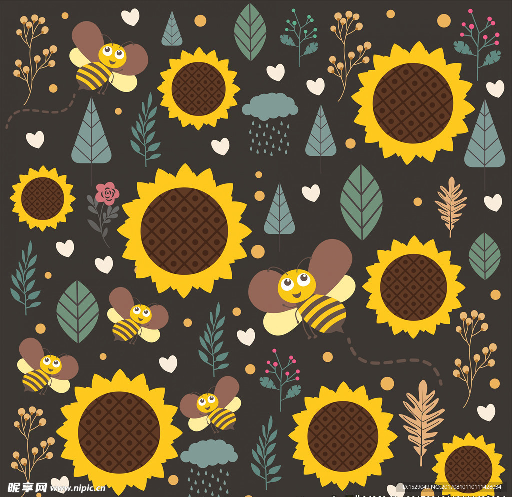 向日葵底纹