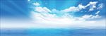 蓝色大气天空背景banner图