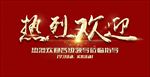 热烈欢迎文字海报