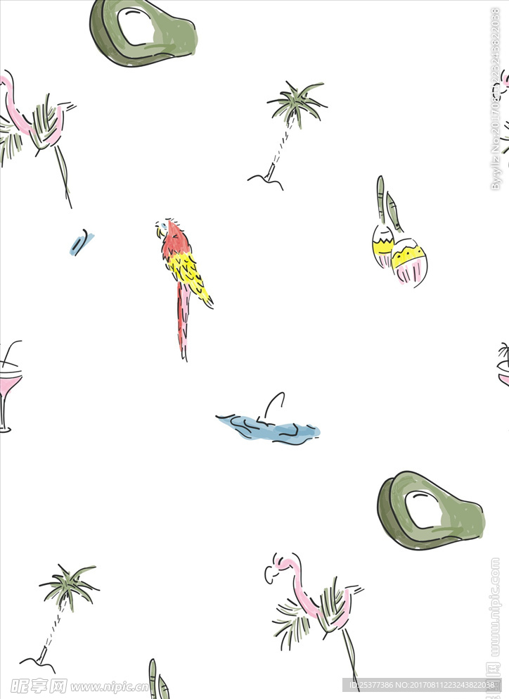 手绘涂鸦印花