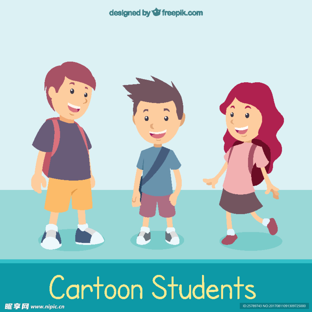卡通学生插图
