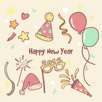 手绘新年晚会元素