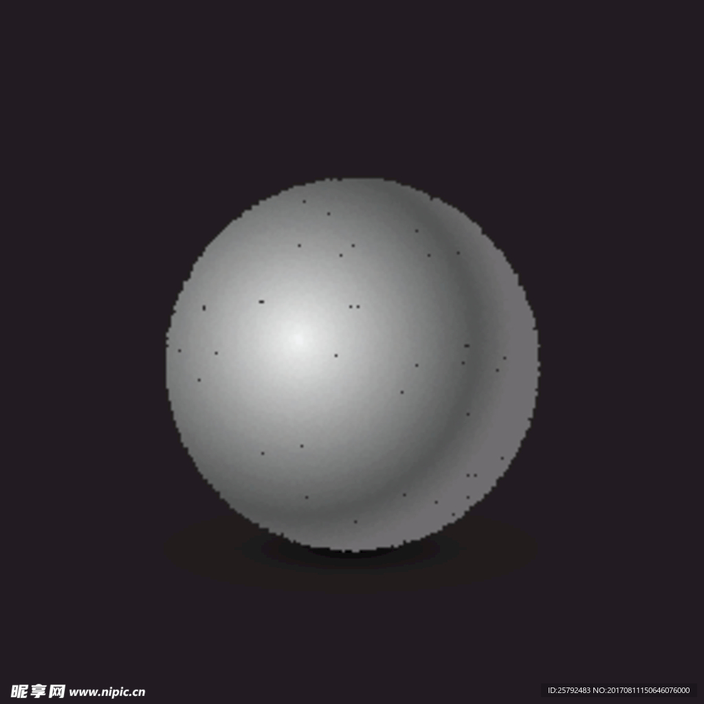 黑色渐变球体