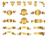 金色光泽标签徽章
