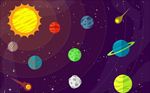 宇宙里色彩斑斓的行星插图
