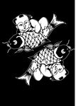 年年有鱼插画失量图