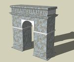 su欧式入口建筑模型