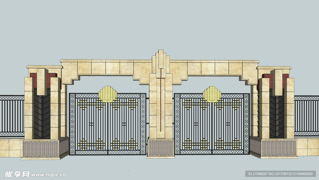 su入口建筑大门模型