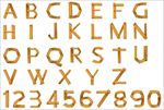 木板数字和字母设计