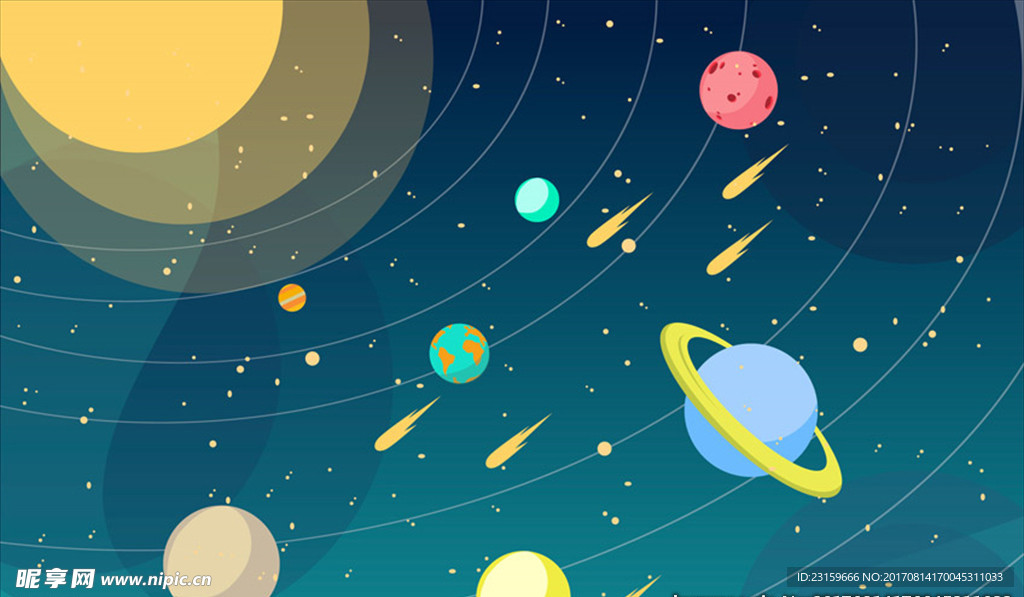 太阳系的行星插图